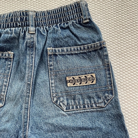 Vintage Y2K Faded Glory Baggy Denim Carpenter Shorts - Picture 4 of 5